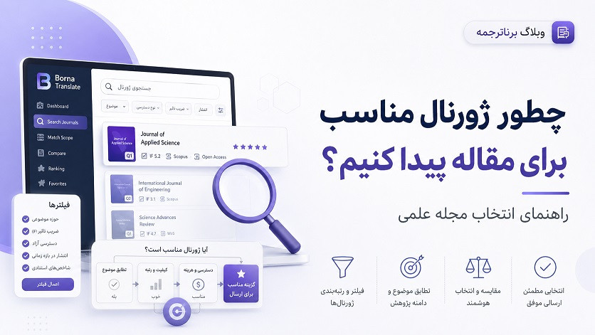 چطور ژورنال مناسب برای مقاله پیدا کنیم؟ راهنمای انتخاب مجله علمی